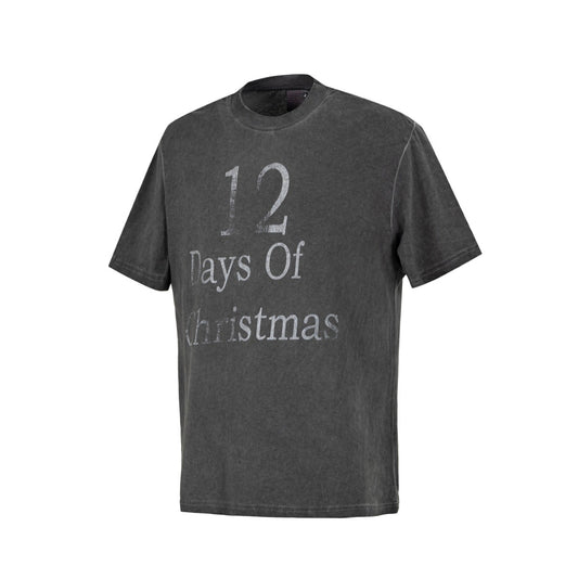 Washed Letter Print Oversize Short Sleeve T-Shirt WN26111