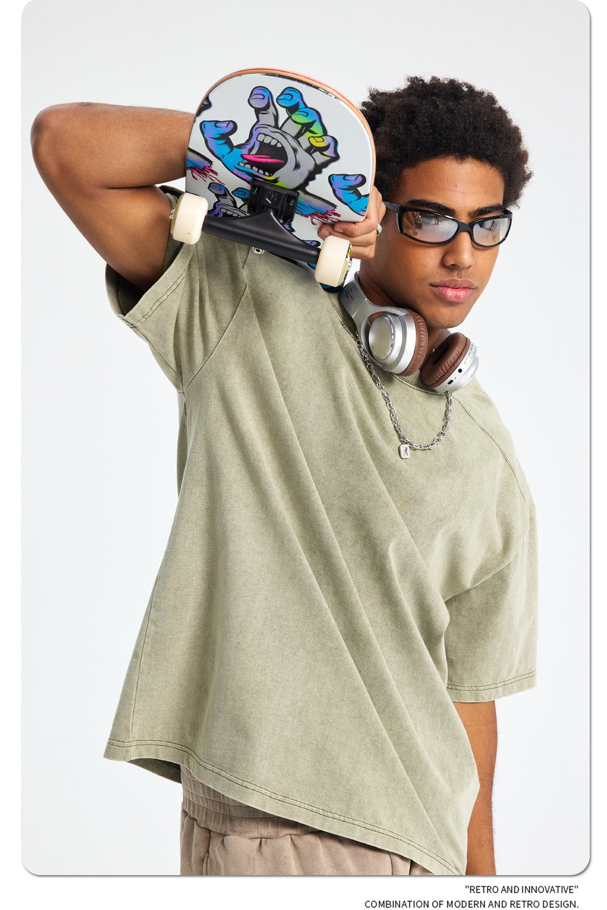 Washed Plain Oversize Short Sleeve T-Shirt WN16261