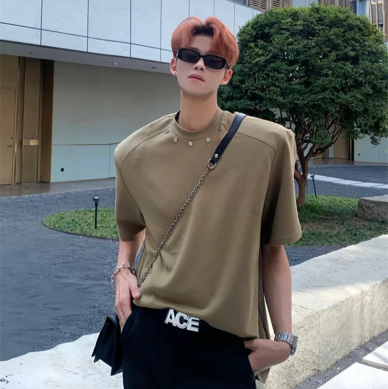 Heavyweight Metal Design Short Sleeve T-Shirt WN20038