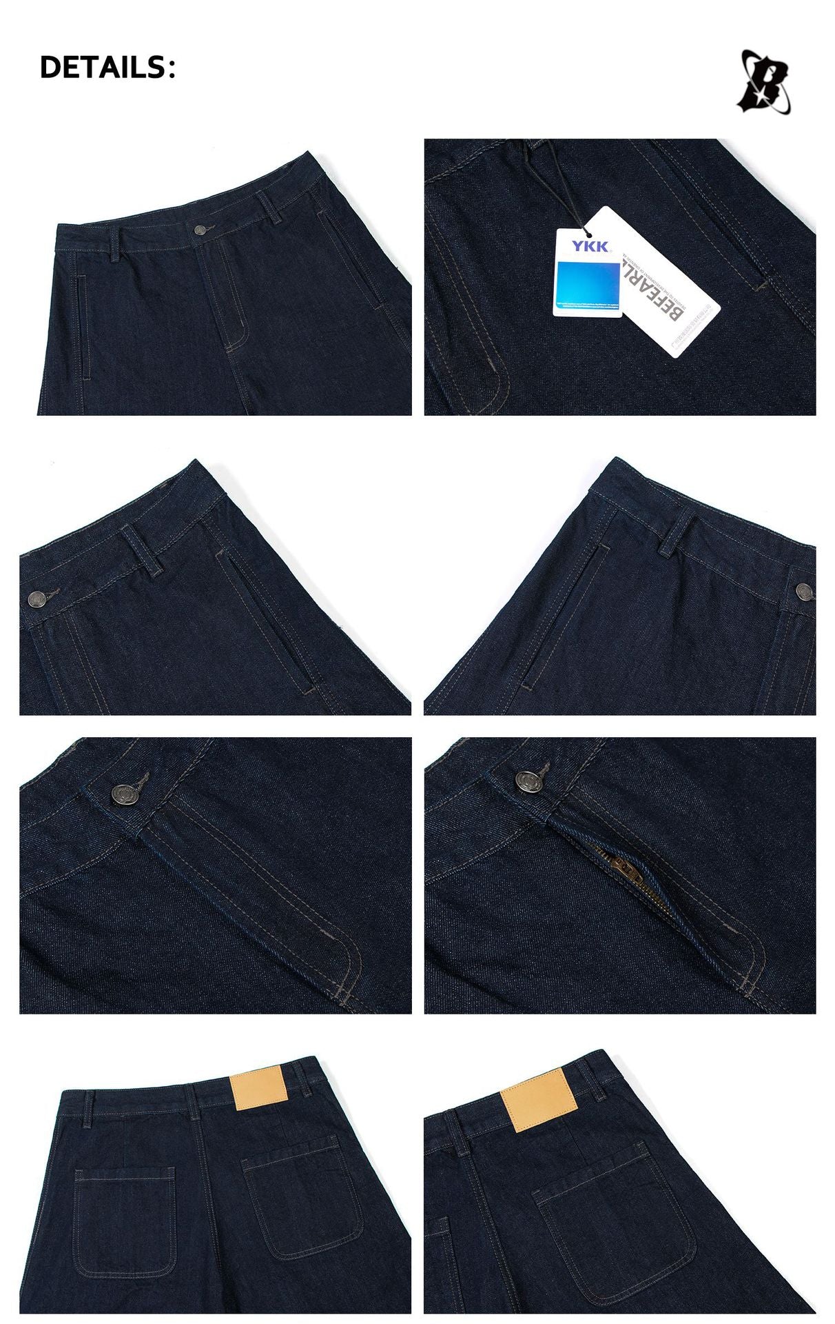 Panel Wide Leg Denim Jeans WN26279
