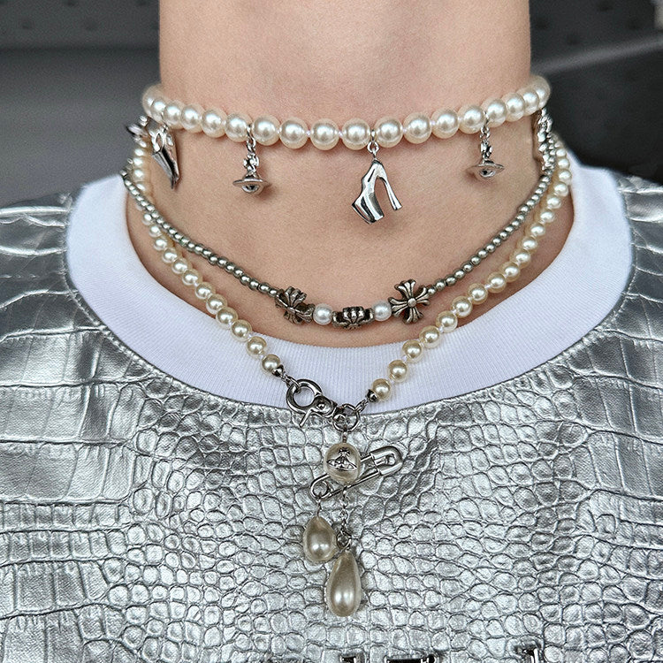 3 Design Metal Pendant Necklace WN25106