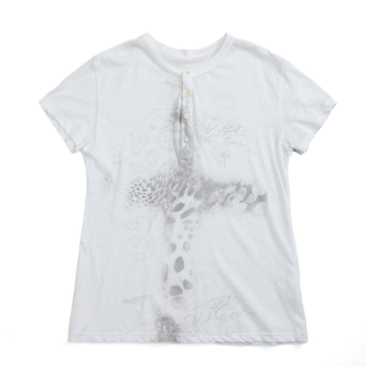 Henley Neck Graphic Print Short Sleeve T-Shirt WN27195