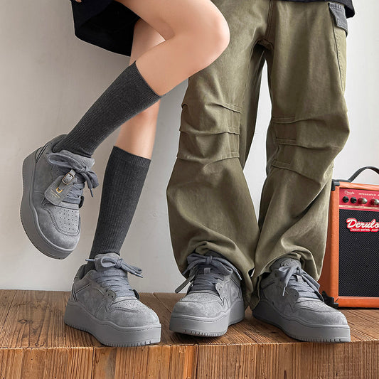 Platform Suede Lace-Up Sneakers WN24553