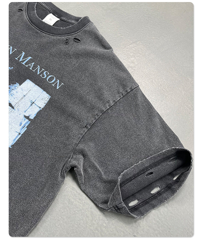 Digital Print Oversize Short Sleeve T-Shirt WN16251