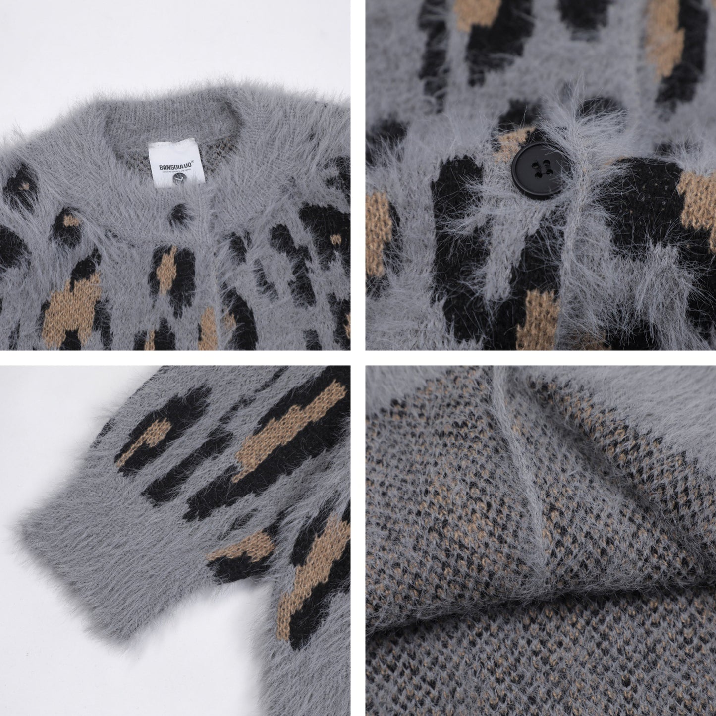 Leopard Print Oversize Knit Cardigan WN11518
