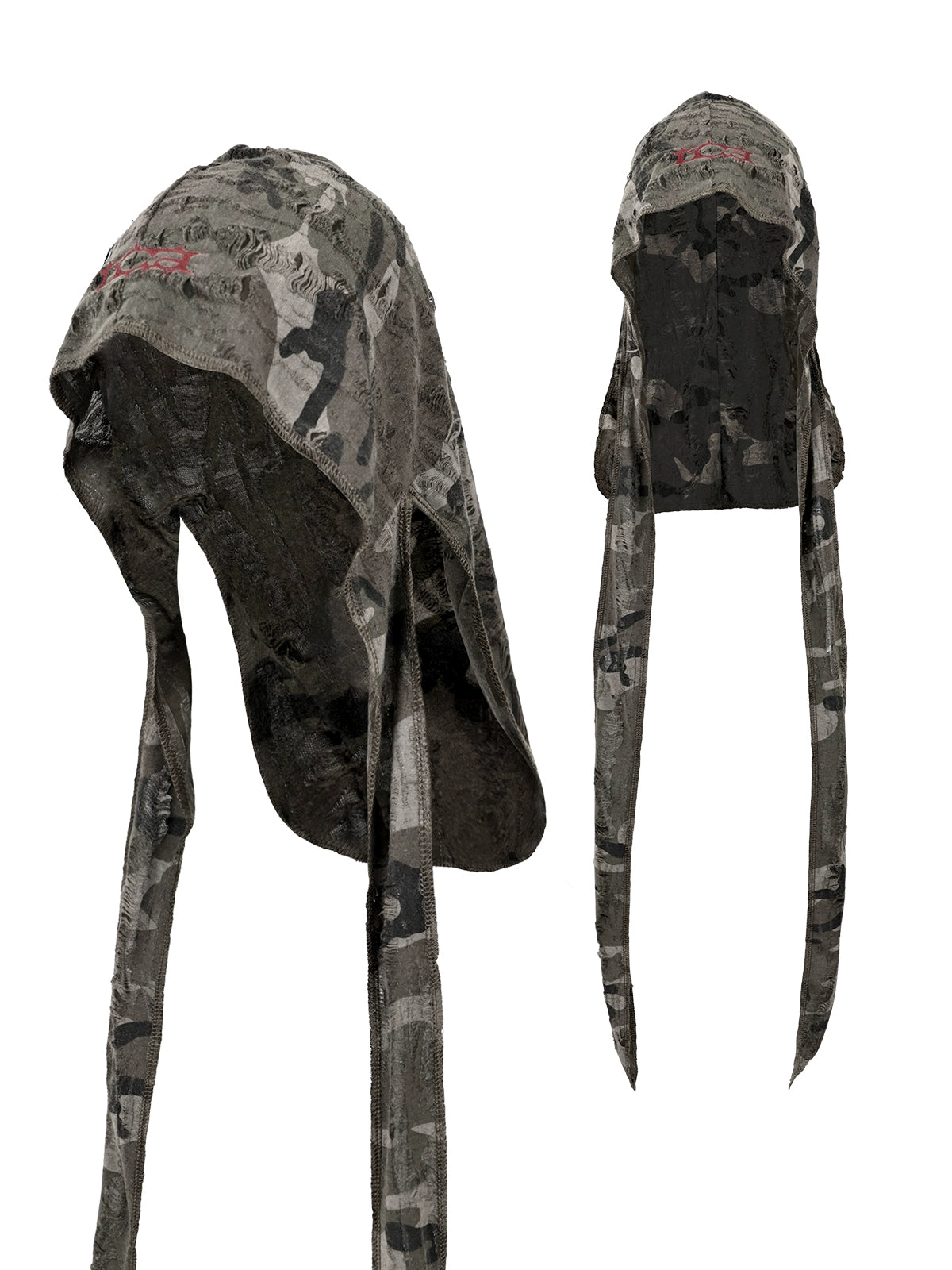 Embroidery Camo Damage Long Tail Hat WN20841