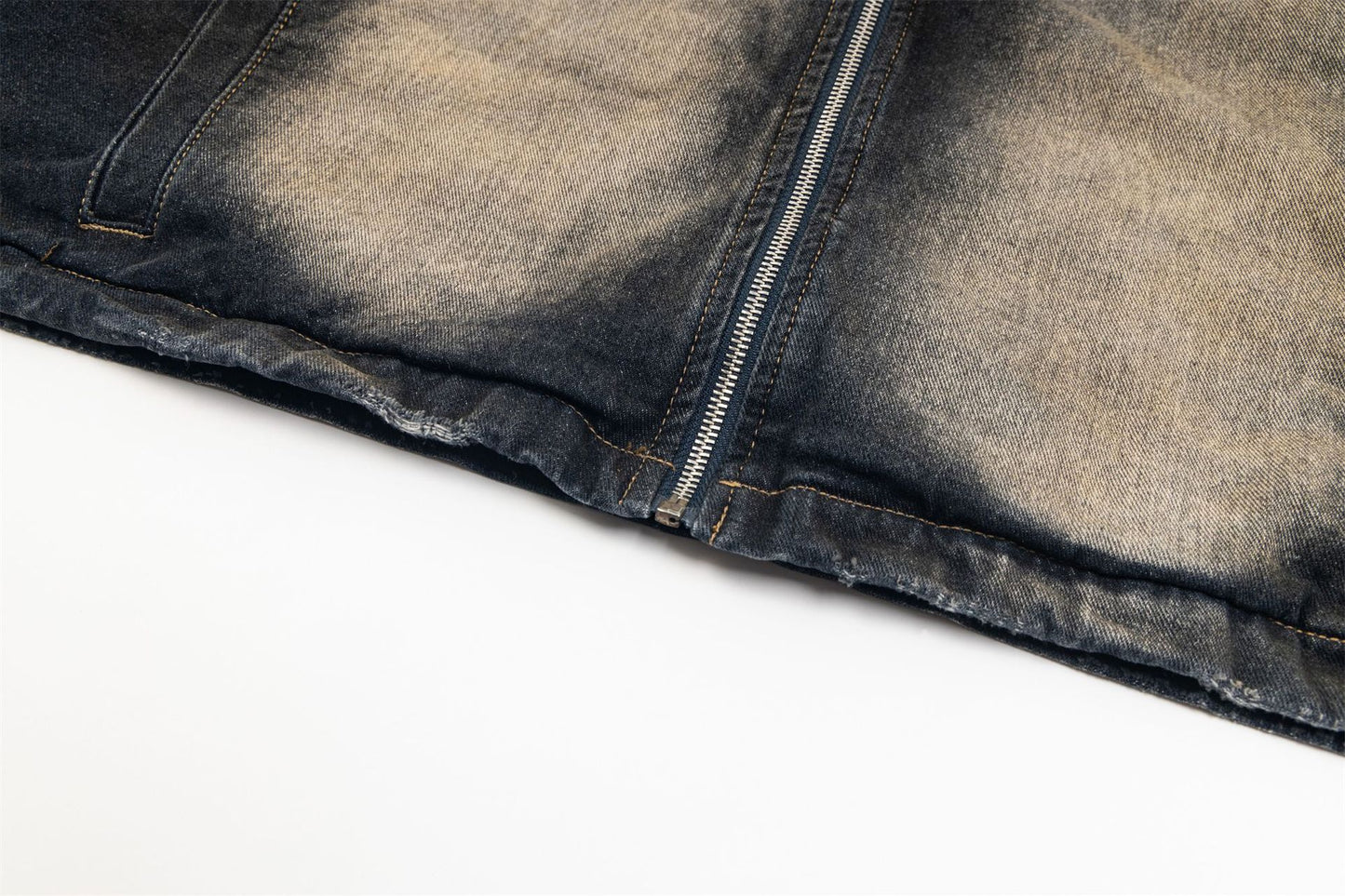 Mud Dye Washed Zip-up Hooded Jacket WN15024