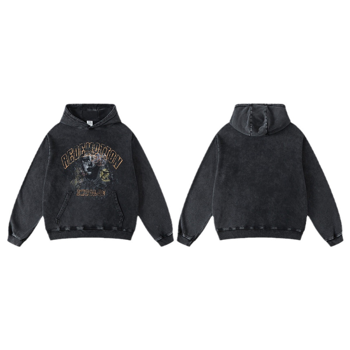 Washed Heavyweight Print Hoodie WN7888