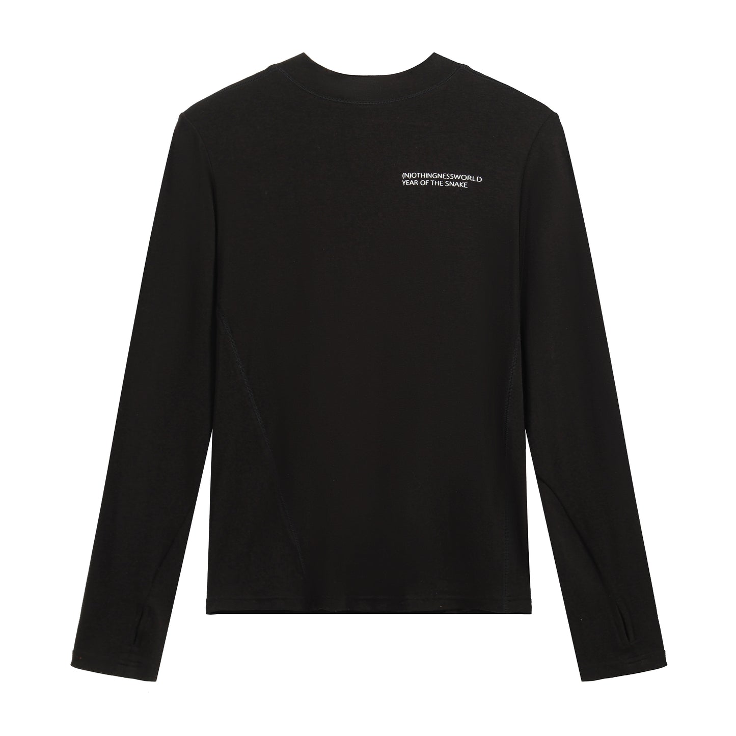 Graffiti Design Elastic High-Neck Long Sleeve T-Shirt WN13712