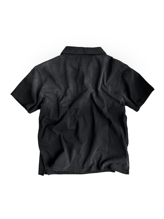 X-Ray Teeth Print Washed Damage Short Sleeve Shirt WN27056