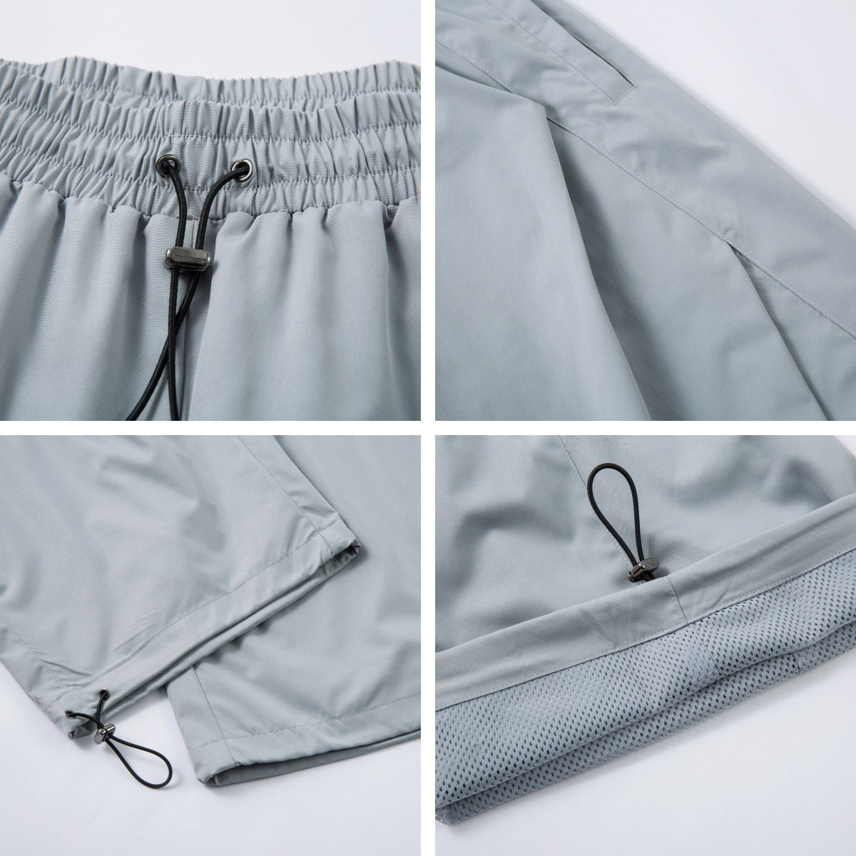 Pleats Curved Wide Leg Sporty Pants WN16553