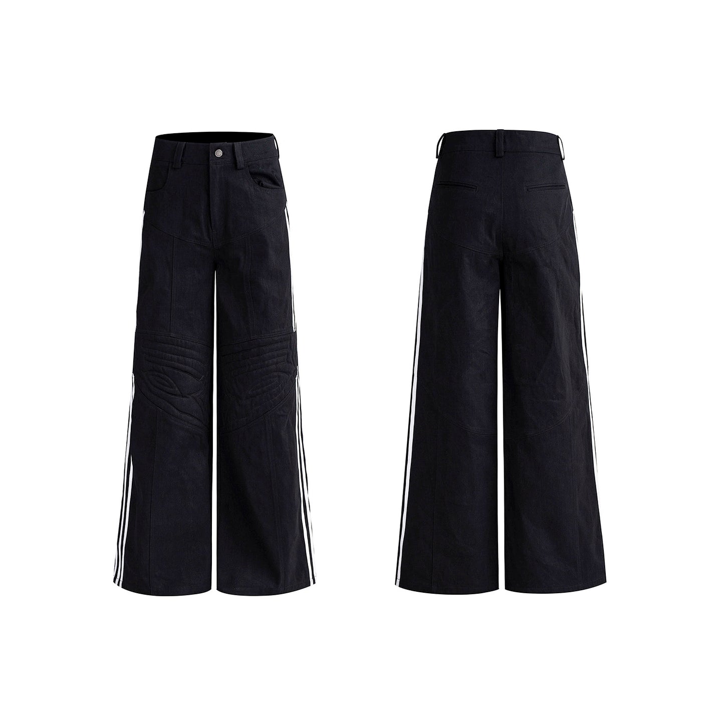 Patchwork Stand Neck Jacket & Patchwork Wide Leg Pants Setup WN20380