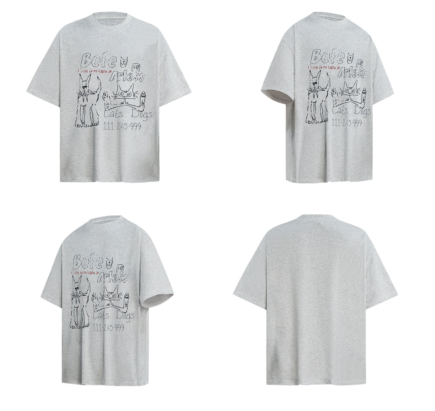 Washed Graffiti Print Short Sleeve T-Shirt WN26216