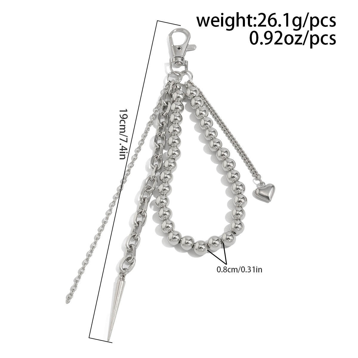 Studs Beaded Keychain WN21076