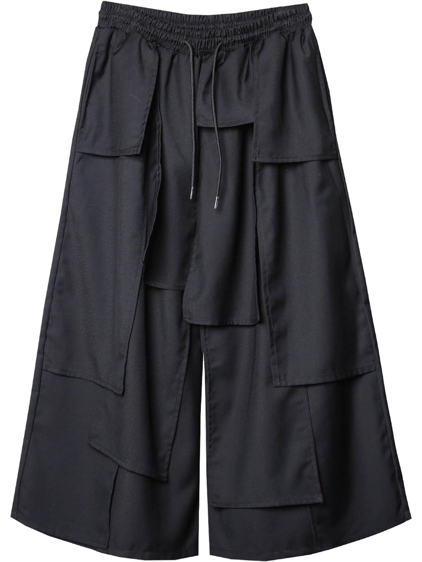 Deconstruct Mix Patchwork Cropped Wide Leg Pants WN22440