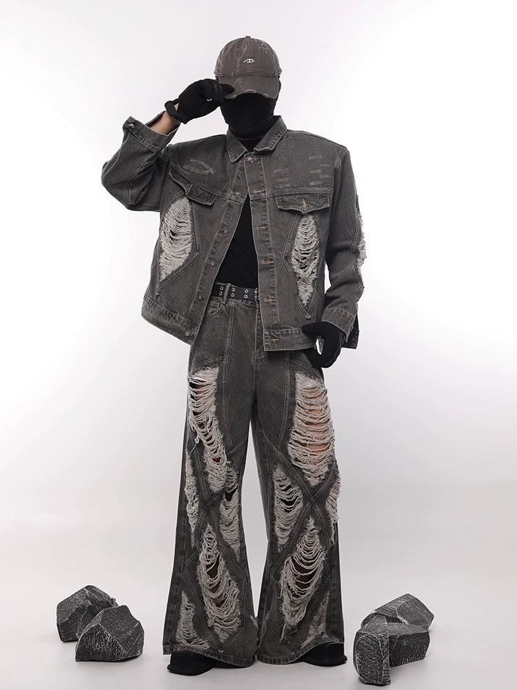 Damage Design Denim Jacket & Denim Pants Setup WN18605