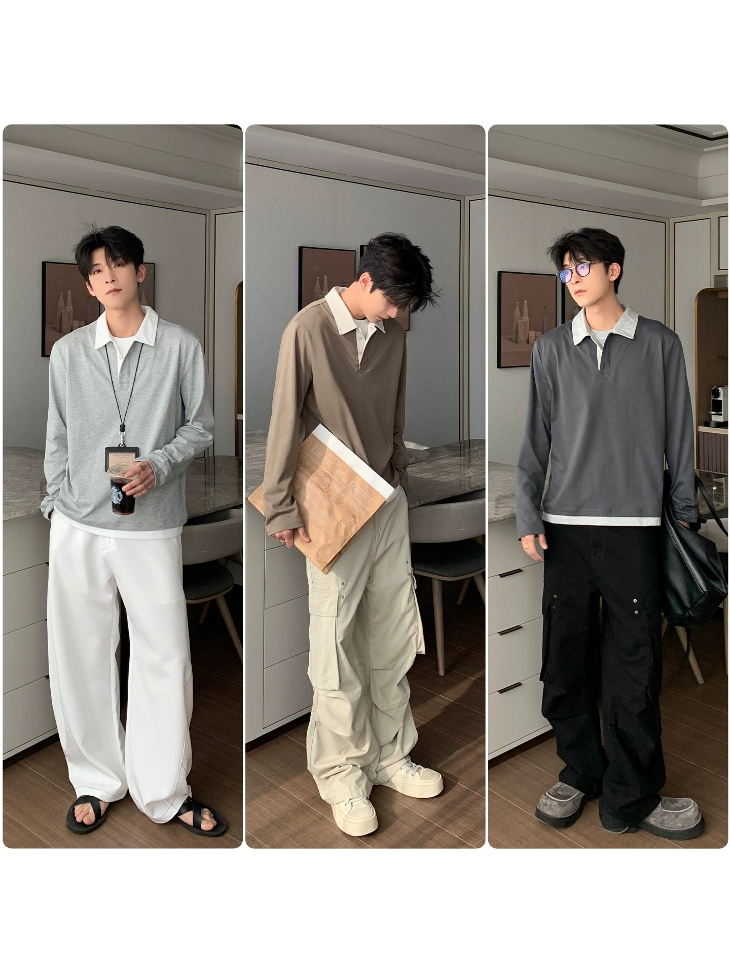 Fake Layered Long Sleeve T-Shirt WN20488