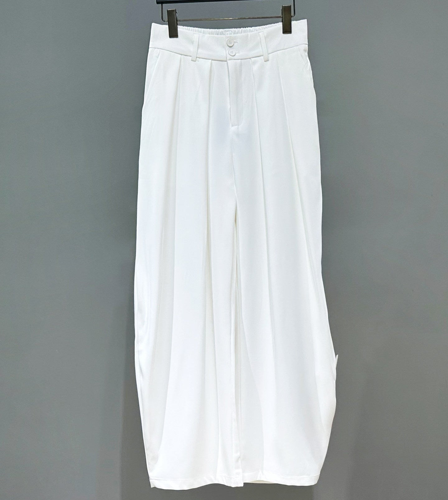 Curved Draped Wide Leg Trousers WN23885