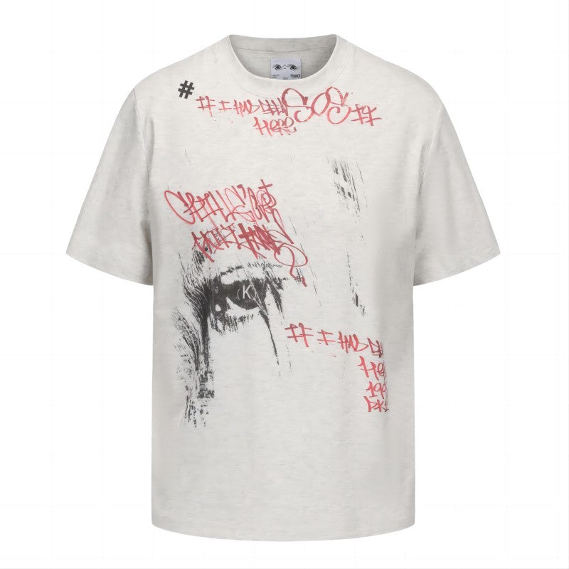 Graffiti Letter Design Short Sleeve T-Shirt WN15840