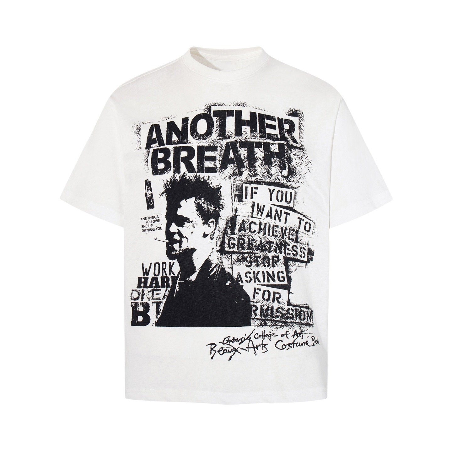 Rock Portrait Print Cotton Short Sleeve T-Shirt WN24238