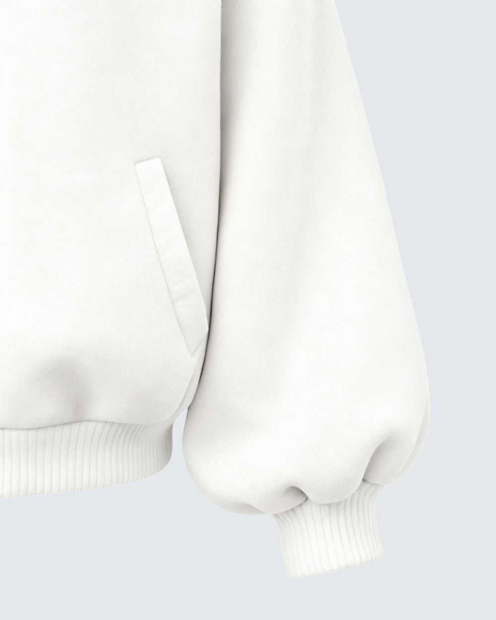 Fake Fur Fleece Lining Oversize Zipper Hoodie WN27959