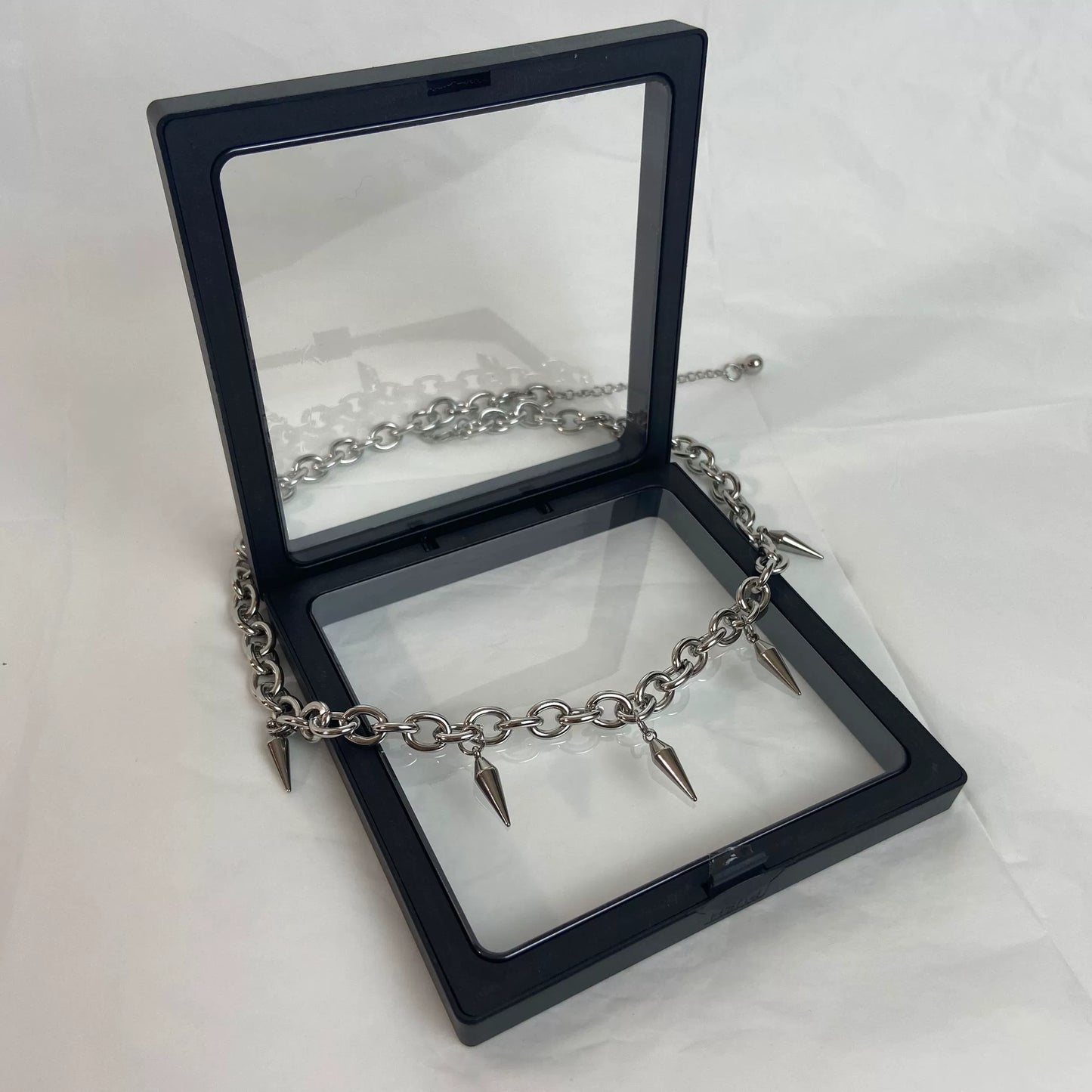 Studs Tassel Titanium Steel Necklace WN19236