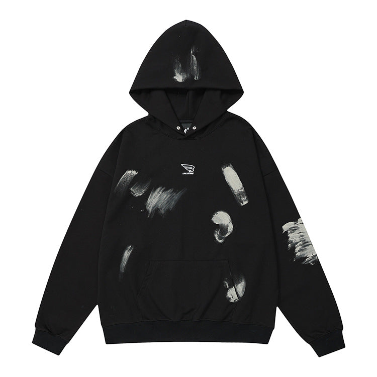 Hand-Paint Embroidery Oversize Pullover Hoodie WN12413