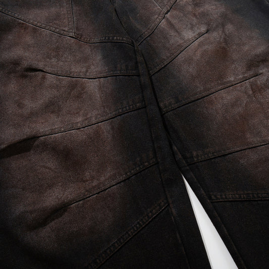 Washed Gradient Wide Leg Denim Jeans WN23603