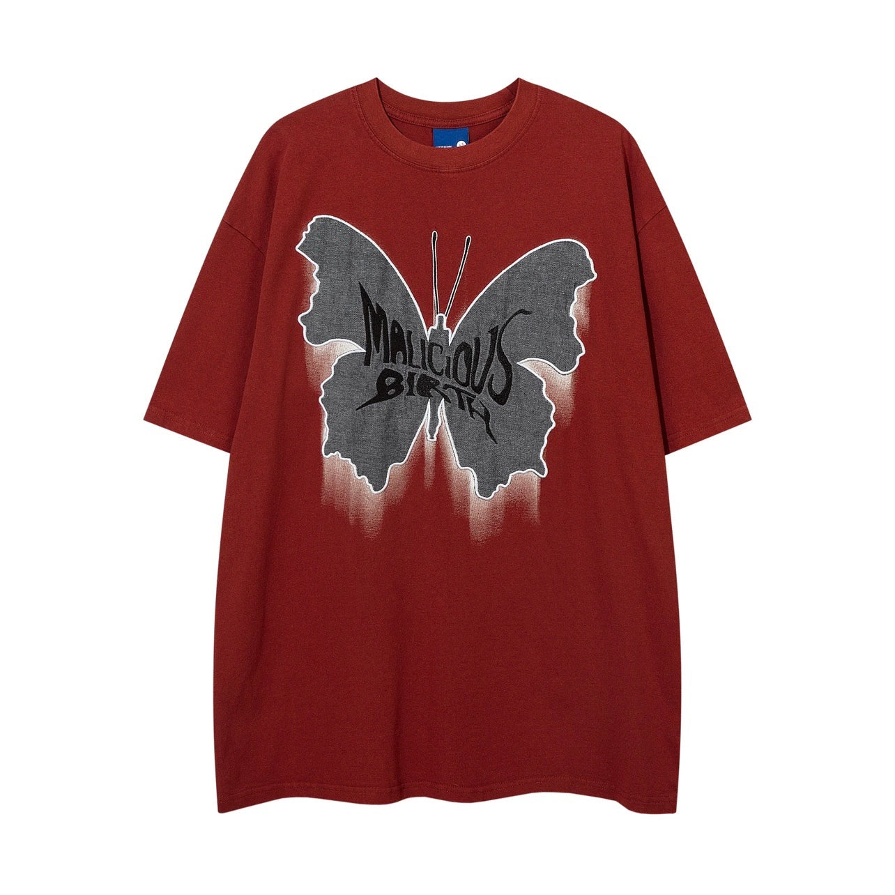 Butterfly Embroidery Design Oversize Short Sleeve T-Shirt WN5222