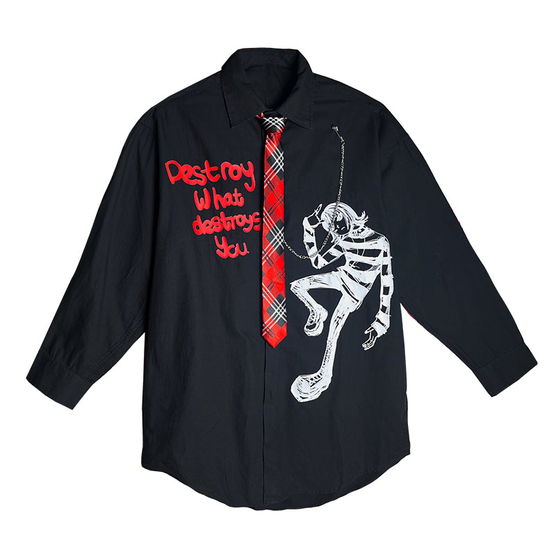 Graphic Design Long Sleeve Shirt WN16101