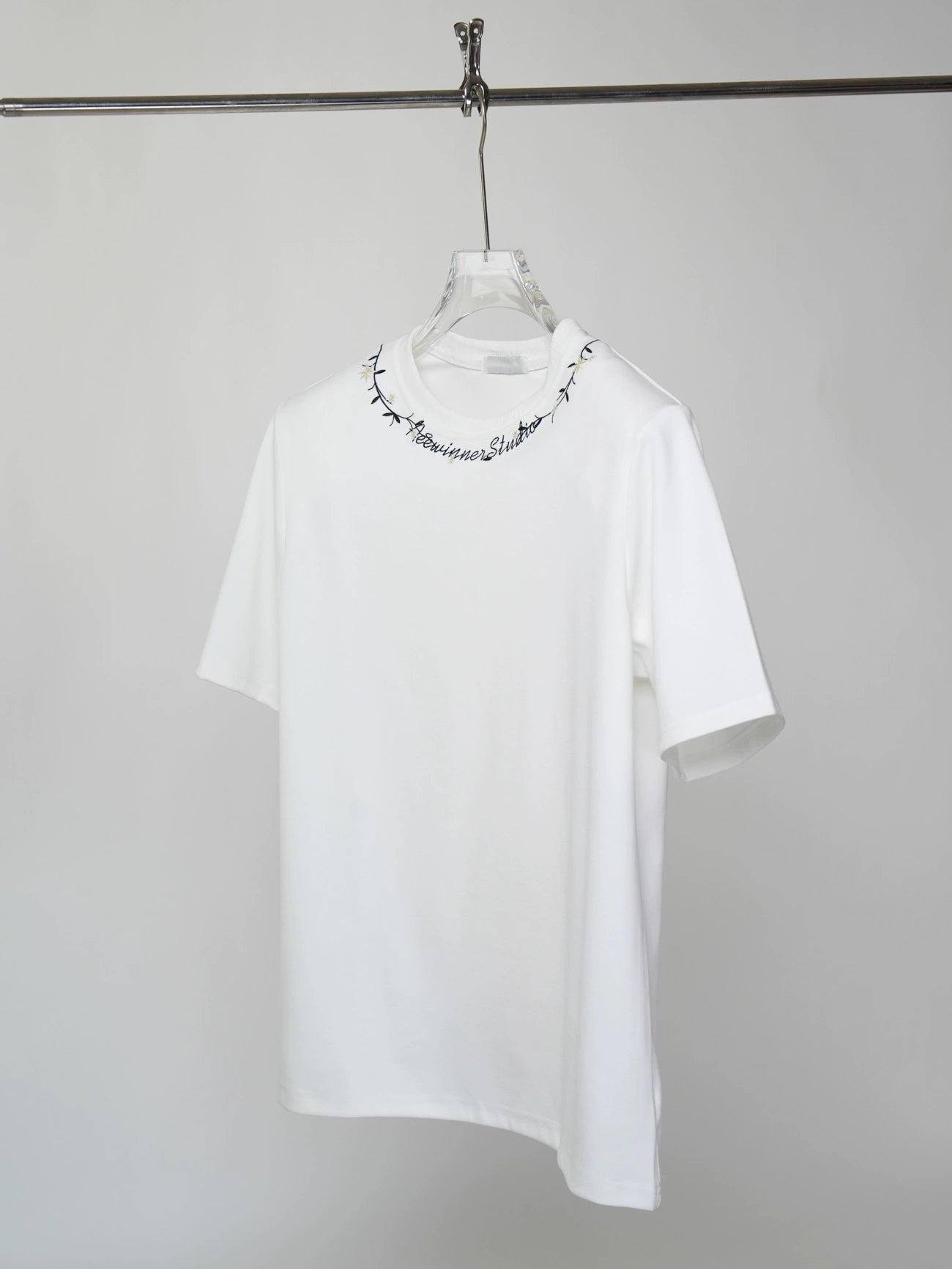 Graphic Letter Embroidery Oversize Short Sleeve T-Shirt WN17290