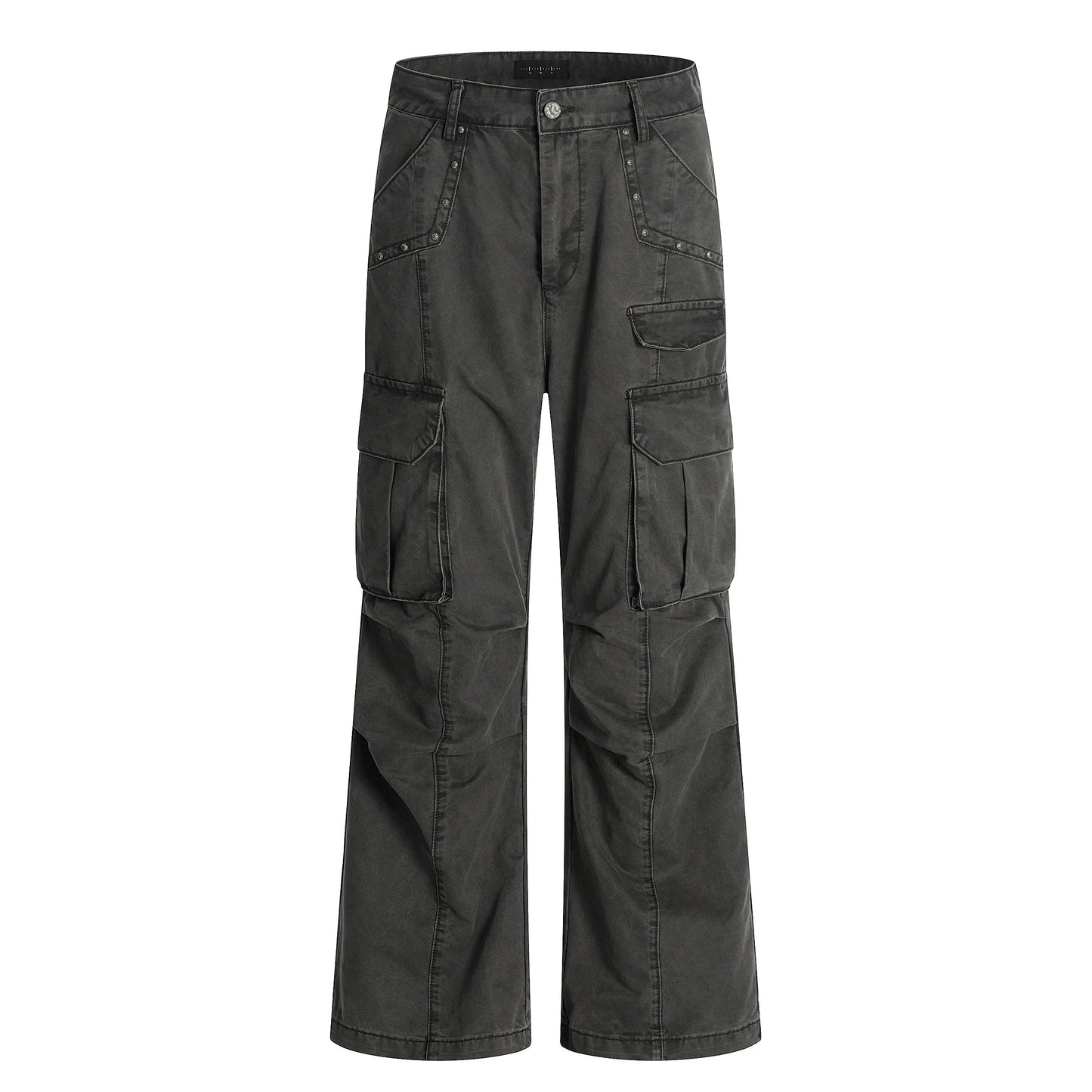 Rivet Multi Pocket Flare Cargo Pants WN21449