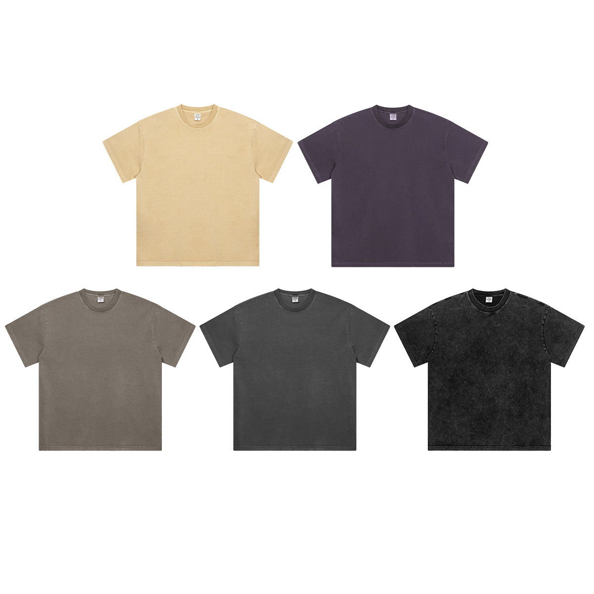 Damage Wash Round Neck Short Sleeve T-Shirt WN6060