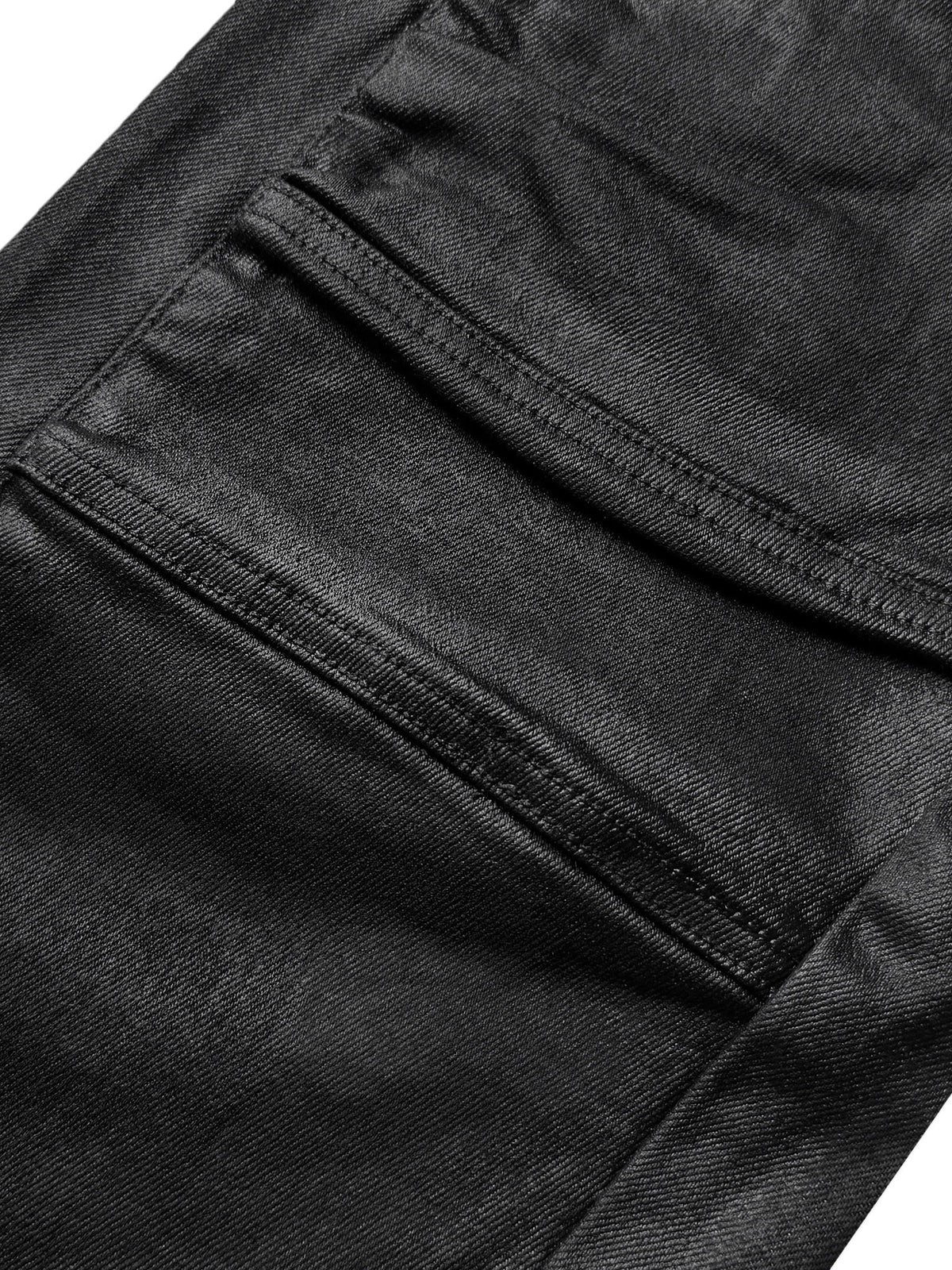 Wax Finish Hand-Paint Coating Deconstruction Denim Jeans WN27071
