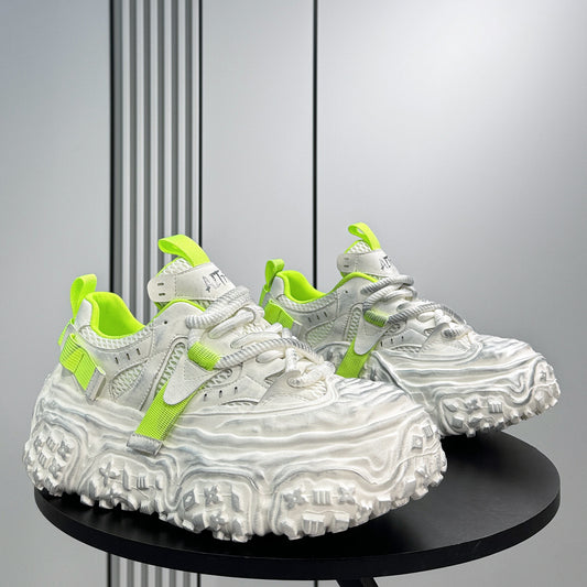 Metallic Strap Platform Chunky Sole Sneakers WN24683