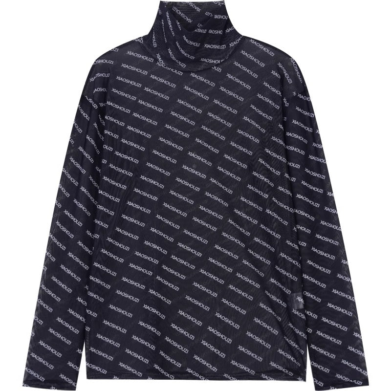 Sheer High Neck Long Sleeve T-shirt WN6933