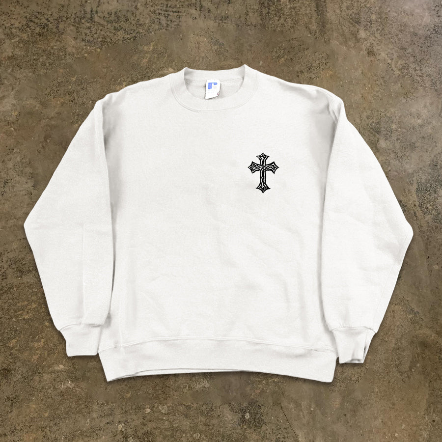 Graffiti Cross Print Sweatshirt WN16227