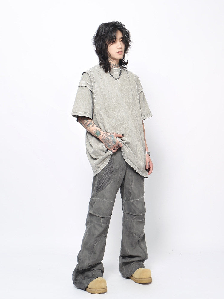 Washed Damage Oversize Short Sleeve T-Shirt WN24412