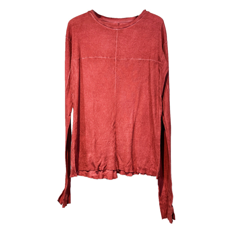 Deconstructed Cold-Dyed Slim Long Sleeve T-Shirt WN13926