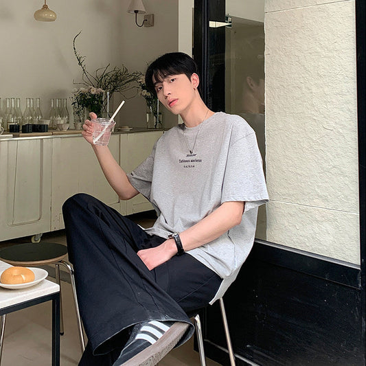 Letter Print Oversize Short Sleeve T-Shirt WN24860
