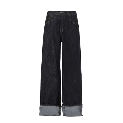 Wide-Leg Straight Denim Jeans WN5356