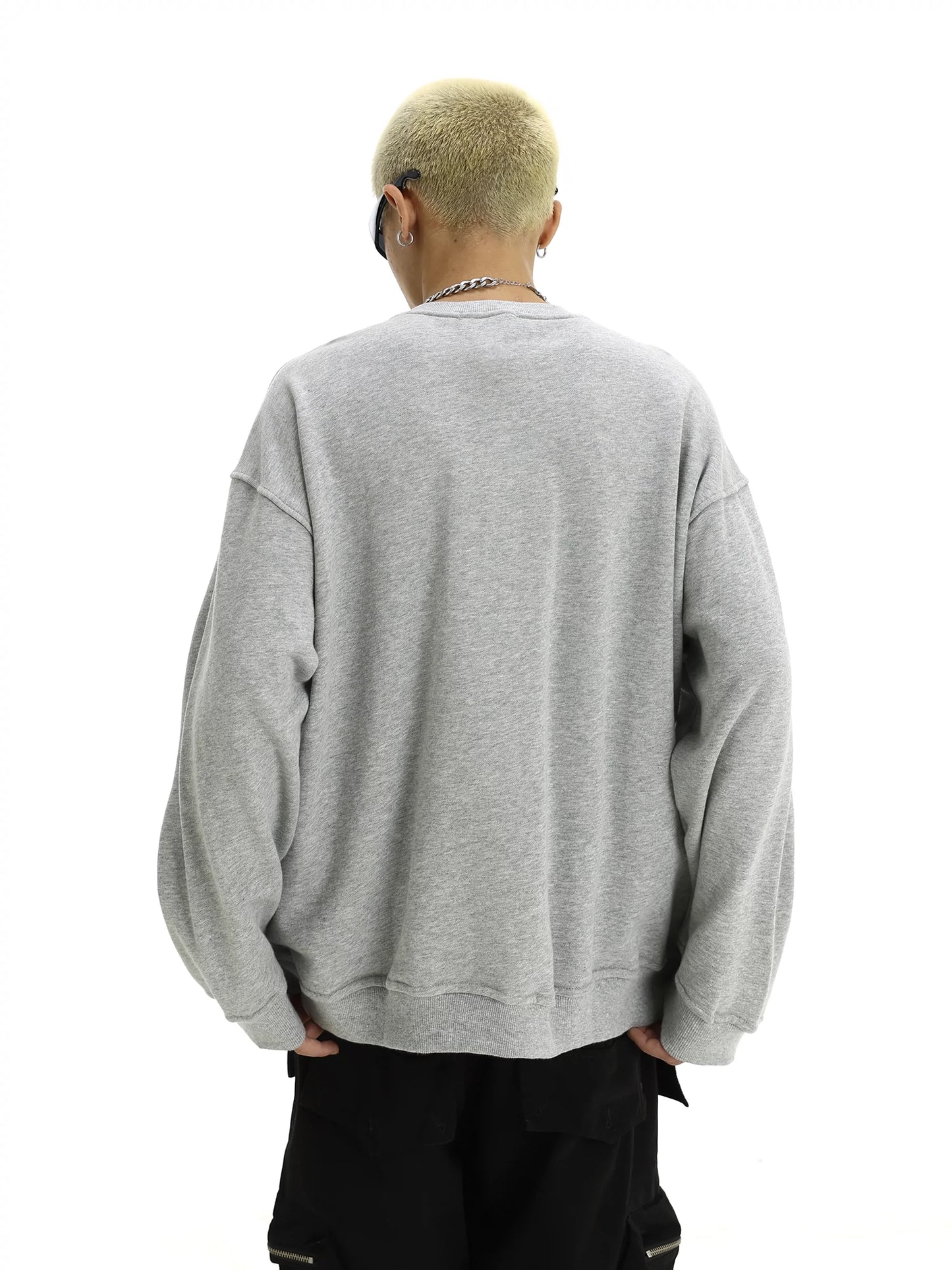 Zipper Design Patchwork Sweatshirt WN5768