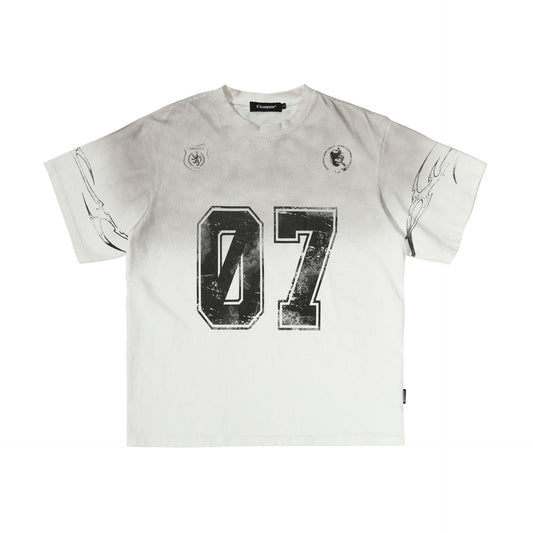 Washed Number Print Short Sleeve T-Shirt WN25385