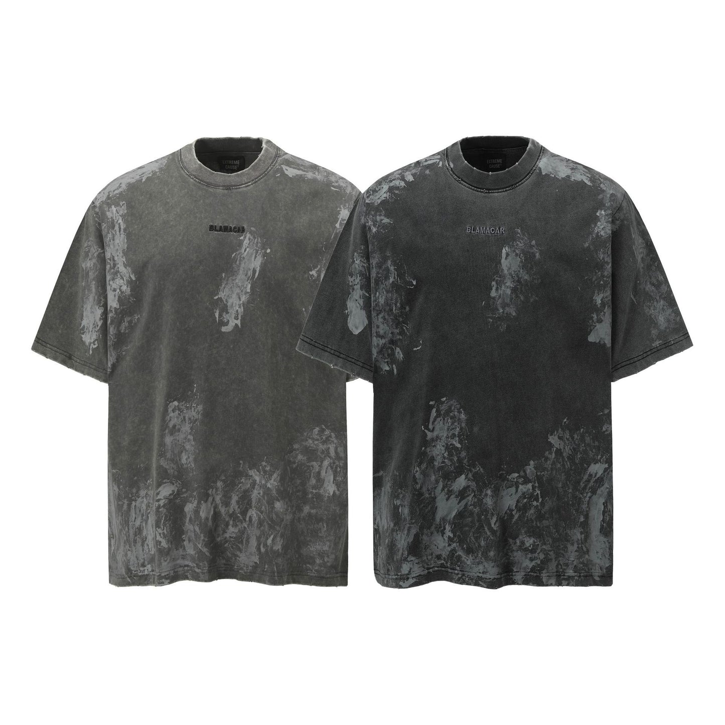 Graffiti Design Washed Short Sleeve T-Shirt WN16160