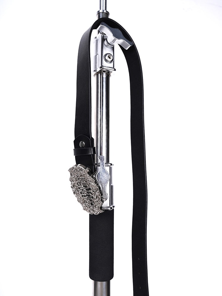 Cowhide Belt With Metal Silver Logo WN6900