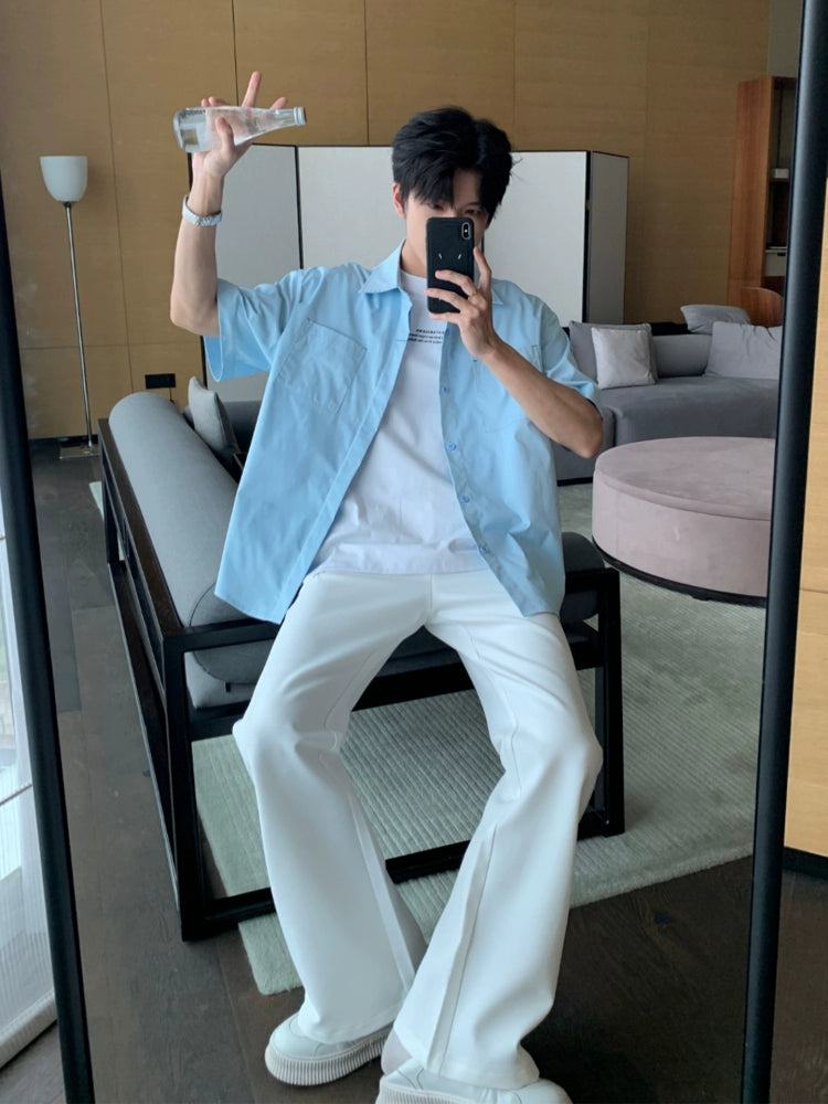 Wrinkle-Resistant Flare Trousers WN20430