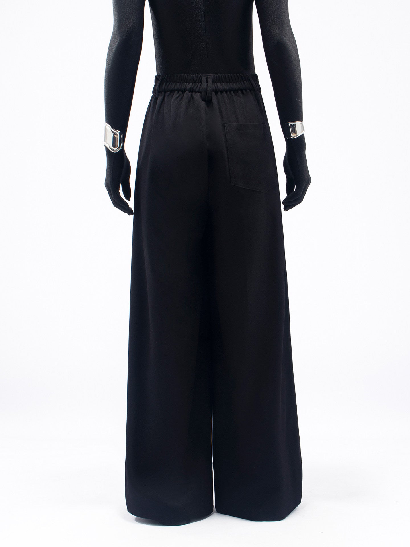 Metal Button Design Wide Leg Trousers WN23746