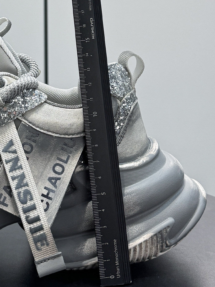 Glitter Strap Metallic Air Sole Sneakers WN24708