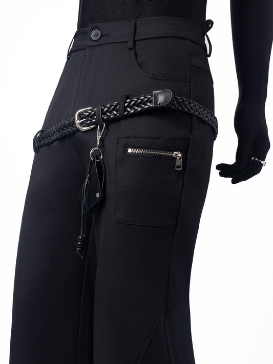 Belt Decor Flare Trousers WN23710