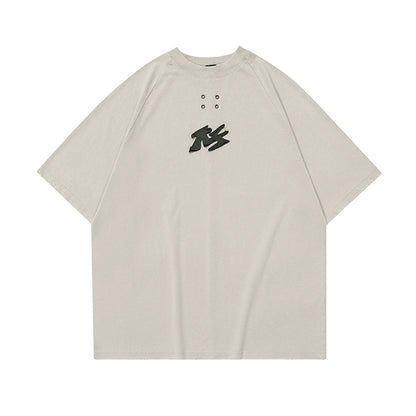 Logo Embroidery Oversize Short Sleeve T-Shirt WN5352